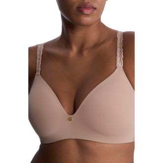 Natori Pure Luxe Wireless T-Shirt Bra in Cafe at Nordstrom, Size 32Ddd