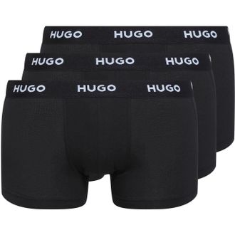 HUGO BOSS Hugo Heren Boxershorts Katoenmix (Set van 3) (Zwart)
