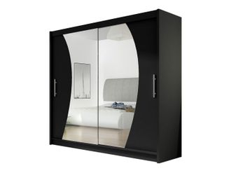 Mirjan24 Mobilier1 - Armario Closico 115, Negro, 215x180x58cm, Puertas De Armario: Correderas, N&uacute;mero De Estantes: 0