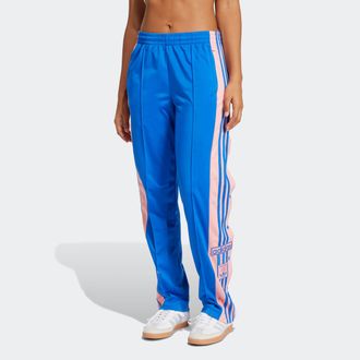 adidas Sporthose ADIDAS ORIGINALS ADIBREAK PANT, Damen, Gr. XXL, N-Gr, blau (blau, semi pink spark), Obermaterial: 100% Polyester, Hosen Sporthose, lockerer 