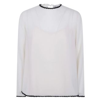 Semicouture Florinda Bluse - Blouses & Shirts - Mujer - Beige - 2XL