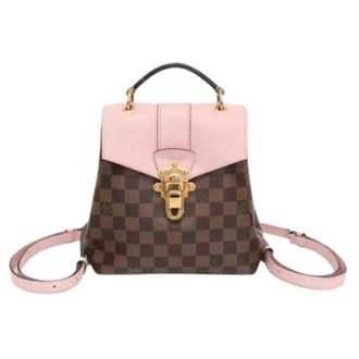 Louis Vuitton Pre-owned Clapton Backpack - Dames - Vintage Rugzakken - Bruin - ONE Size - Leer - Vintage