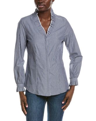 Anne Klein Ruffle Button Down Shirt