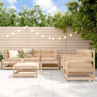 vidaXL Furniture Limited - Juego De Muebles De Jard&iacute;n 6 Piezas Y Cojines