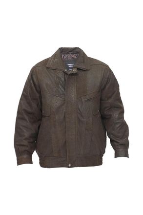Infinity Leather Mens Nappa Bluson Tailored Bomber Jacket - Brown - Size X-Small