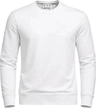 John Richmond Hoodies & sweatvesten, Heren, Wit, S, Katoen, T-Shirt Uomo Ekumi