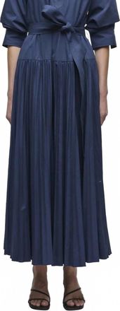 SIMKHAI Arlo Belted Cotton Maxi Dress In Midnight