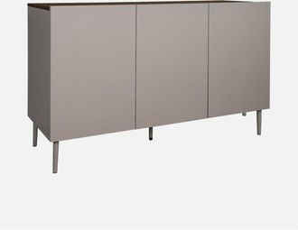 Sweeek Aparador De Metal Y Decoraci&oacute;n De Madera 3 Puertas 120cm