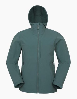 Mountain Warehouse Mens Mountain Warehouse Mens Retreat Packable Soft Shell Jacket - Green - Size: 44/Regular