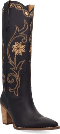 Dingo Miss Daisy Knee High Western Boot in Black at Nordstrom, Size 8.5