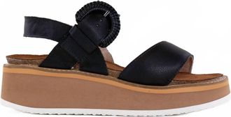 Naot Womens Crepe Platform Sandal In Black