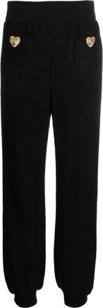 Moschino knitted track trousers - women - Polyamide/Virgin Wool - 40 - Black