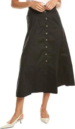 T Tahari Button Midi Skirt