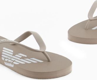 Emporio Armani Mens Emporio Armani Essential Flip Flops, Plaza/White - Tan - Size: 7