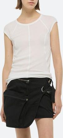 Helmut Lang Cap Sleeve Cotton & Modal T-Shirt in Optic White - C7J at Nordstrom Rack, Size X-Large