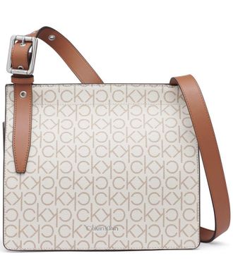 Calvin Klein Havana Novelty Organizational Crossbody Havana Novelty Organizational Crossbody Calvin Klein Womens, Vanilla/Khaki/Caramel Linear, &Uacute;nico