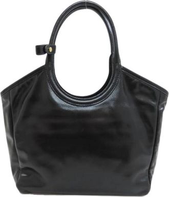 Miu Miu Pre-owned Tote Bag - Dames - Vintage Shopper - Zwart - ONE Size - Leer - Vintage