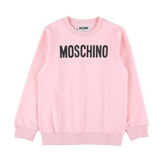 Moschino Kids Sweatshirts, male, Pink, 12 Y, Crew Neck Sweatshirt