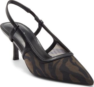 Abound Kippa Pointed Toe Slingback Pump in Brown Zebra at Nordstrom Rack, Size 6.5