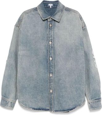 Loewe Medium-Weight Washed Denim Anagram Overshirt