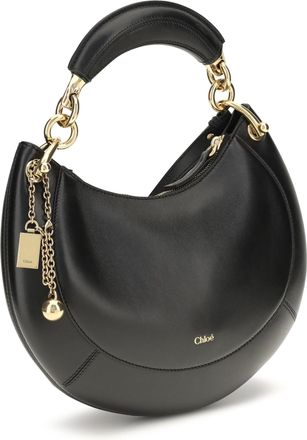 Chlo&eacute; Womens Marcie Shoulder Bag Black Calf Leather Bos Taurus