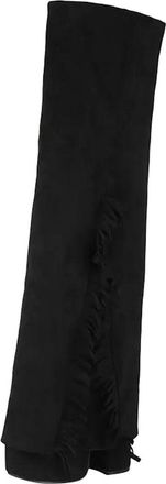 Generic Womens Over The Knee Platform Boots Round Toe Super High Chunky Block Heel With Side Zipper For A Bold Look