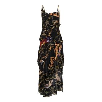 Camilla A Night In The 90S Asymmetric Multi Frill Dress - female - Camilla - Party Dresses - Black - S - Dresses