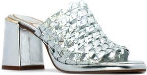 Kenneth Cole Solara Slide Sandal in Silver Leather at Nordstrom Rack, Size 8.5