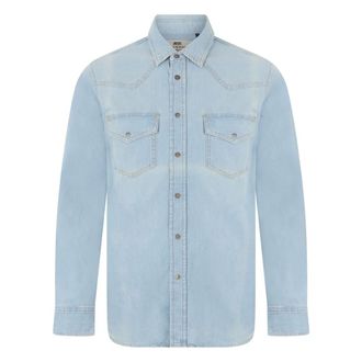Diesel Denim Shirts, male, Blue, Size: XL Denim Shirt with Pockets