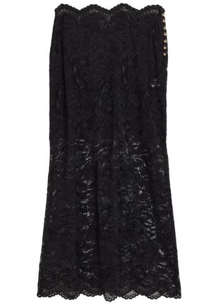 Paco Rabanne Stretch-lace Midi Skirt - Black - 40 (UK12 / M)
