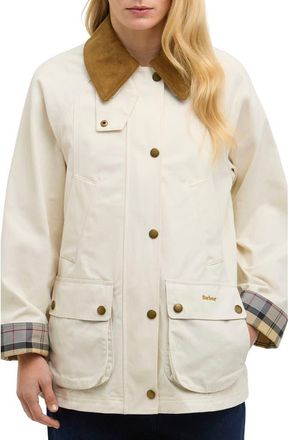 Barbour Modern Beadnell Cotton Jacket in Light Pearl/Dress at Nordstrom, Size 14 Us
