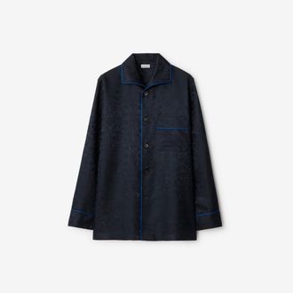 Burberry Sunflower Silk Pyjama Shirt, Size: XXL