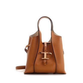 Tod's Timeless Logo Plaque Tote Bag