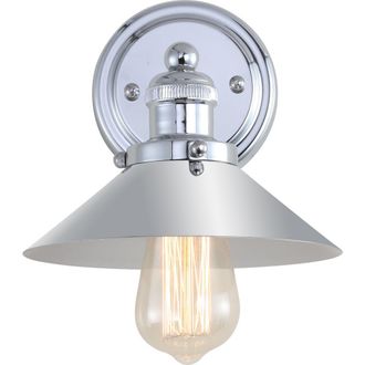 Jonathan Y Designs July Metal Shade Sconce in Chrome at Nordstrom