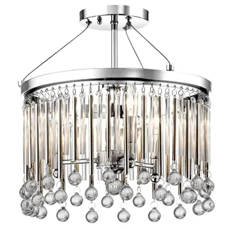 Netlighting Kichler Piper Ceiling Light Polished Chrome in Grey