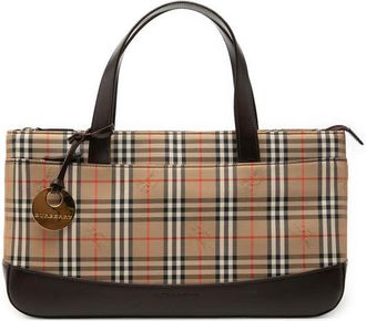 Burberry Pre-owned Burberry Haymarket Check Canvas Handbag Ladies TBV2IER0GT4DYGNV