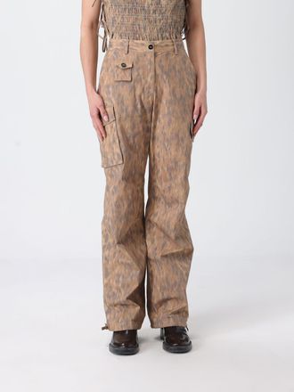 Ganni Pantaloni cargo in cotone organico con stampa animalier