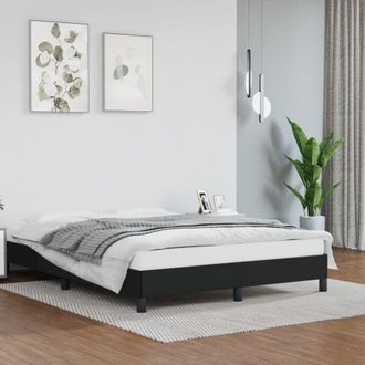 vidaXL Bed Frame Black 53.9x74.8 Full Faux Leather