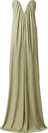 New Arrivals Abito lungo Olivienne con scollo a cuore - Verde