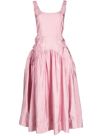 Rejina Pyo Geplooide midi-jurk - Roze