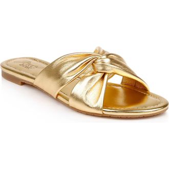 Badgley Mischka Nicolet Sandal in Gold Leather at Nordstrom Rack, Size 9.5