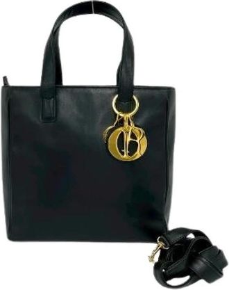 Dior Pre-owned Tote Bags, female, Black, Size: ONE SIZE Pre-owned Leather 2way Mini Bag
