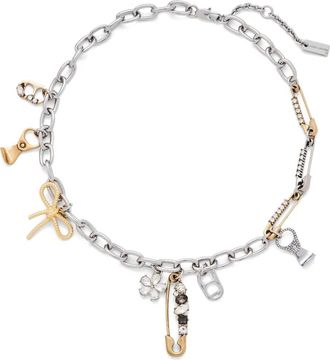 Marc Jacobs Collana Grunge Glam Charm - Argento
