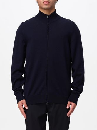HUGO BOSS Cardigan in lana vergine con collo alto e chiusura a zip