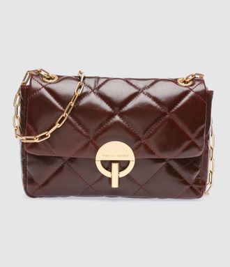 Vanessa Bruno Sac Moon Cuir Verni Chocolat