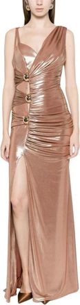 BABYLON Maxi Jurken - Dames - Avondkleed - Roze - XL - Leer - Kleedjes