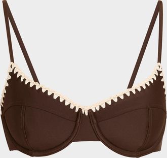 Ramy Brook Emmeline Crochet-Trim Bikini Top