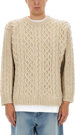 Moschino Beige Crew Neck Sweater