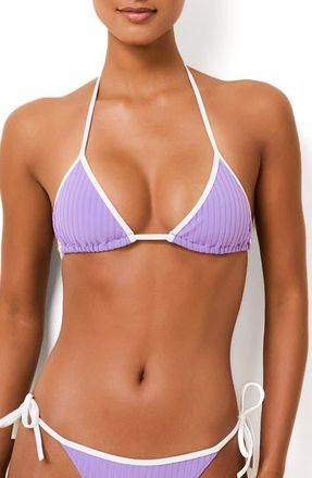 Solid & Striped Iris Rib Bikini Top in Ultra Violet at Nordstrom, Size X-Small