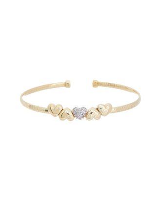 Meshmerise 18K Plated 0.10 Ct. Tw. Diamond Mesh Bangle